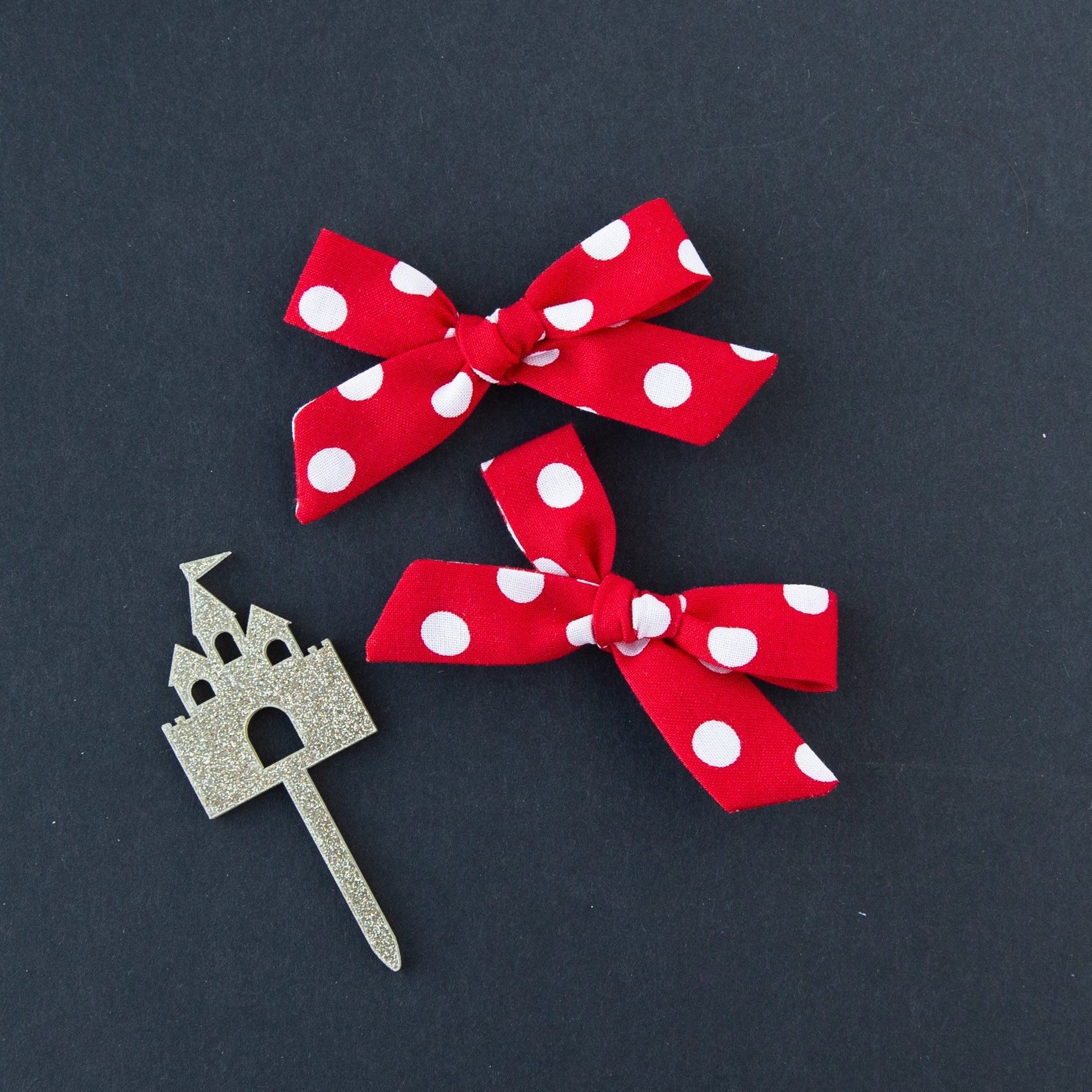 Minnie's Polka Dot  | Pigtail Set - Hand-tied Bow