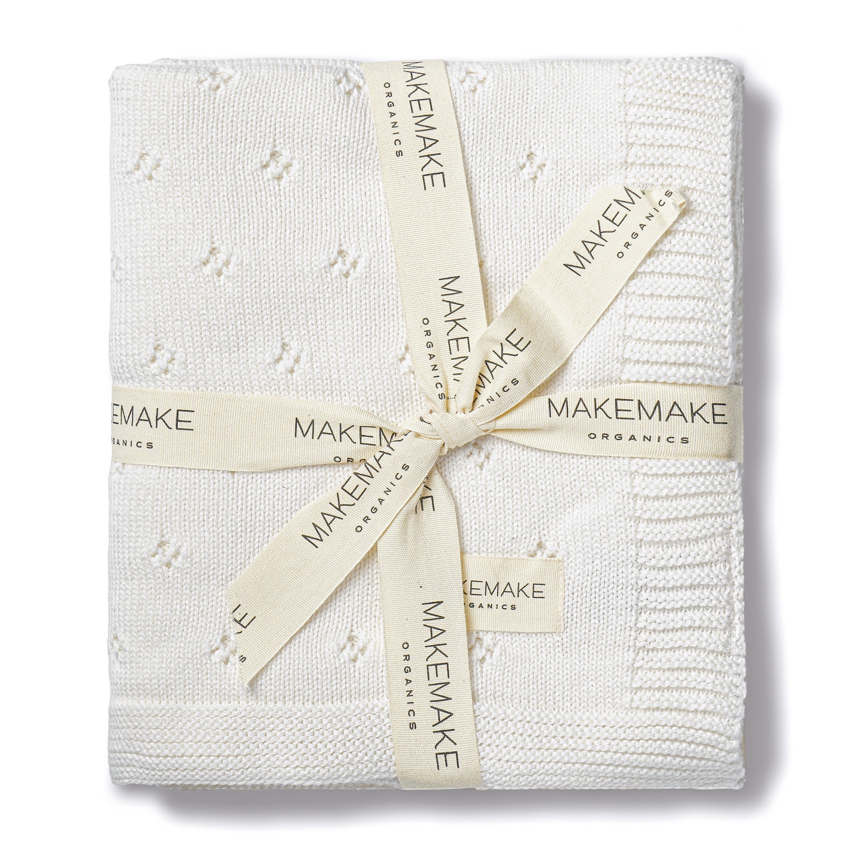 Organic Cotton Pointelle Baby Blanket - Ivory