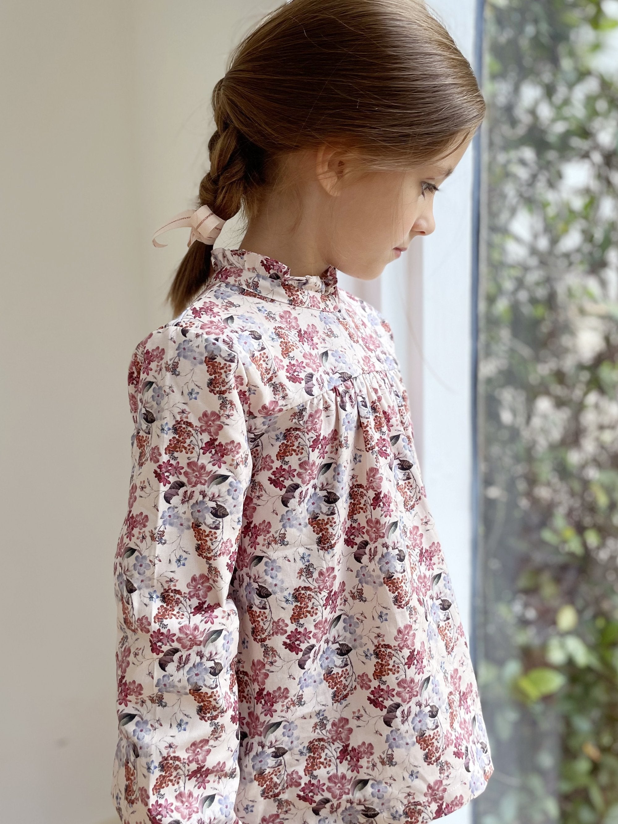 Margaret Pink Flower Blouse - Nude Flowers