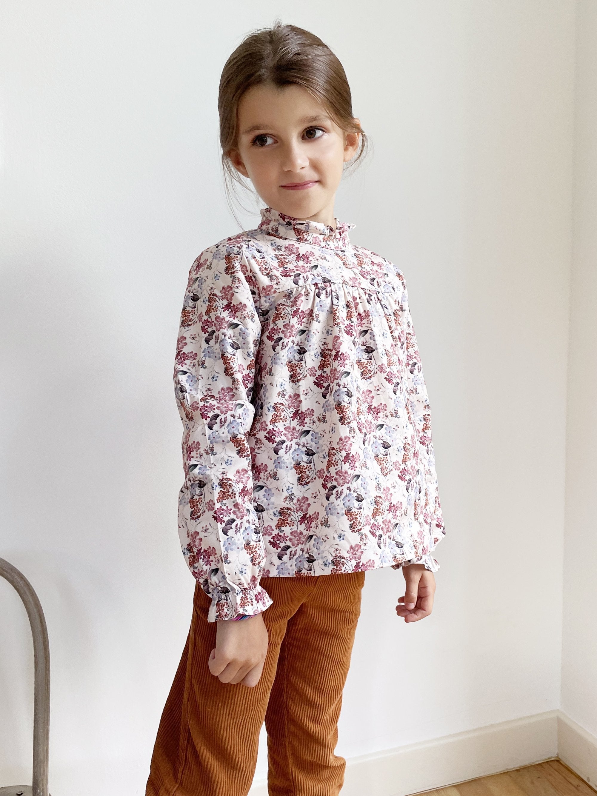 Margaret Pink Flower Blouse - Nude Flowers