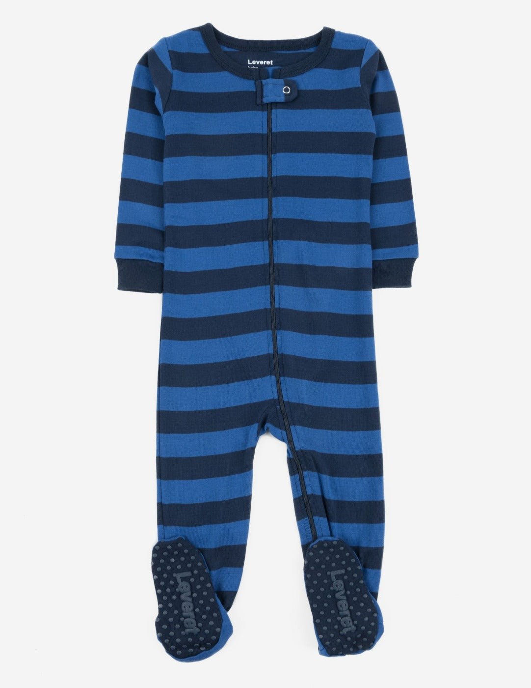 Baby Footed Blue Striped Pajamas