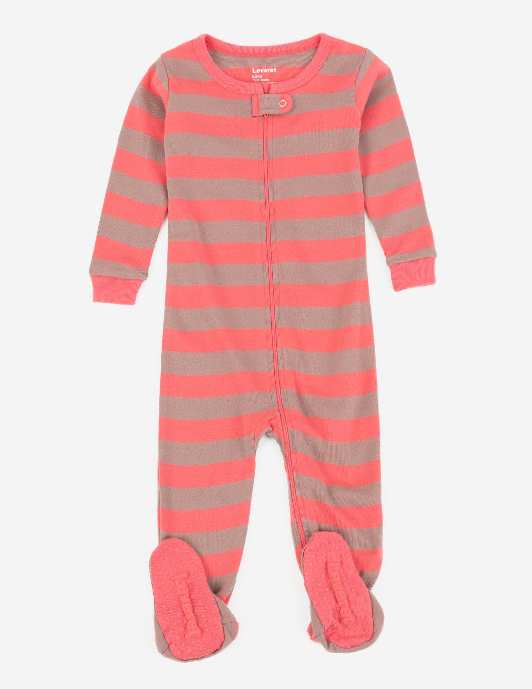 Baby Footed Pink Striped Pajamas
