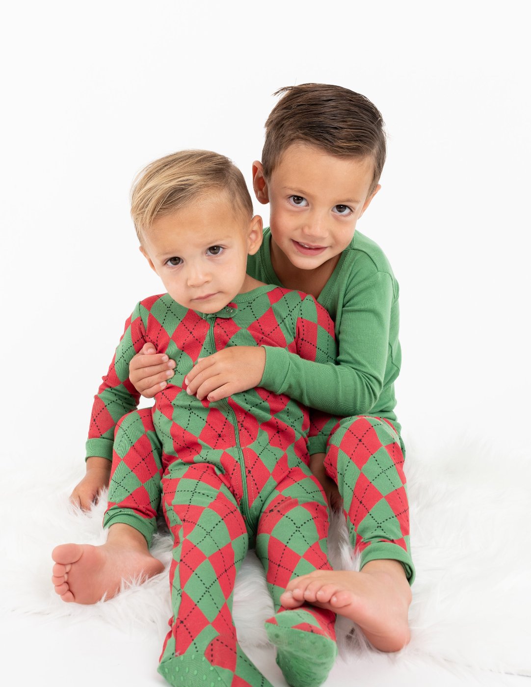 Baby Footed Argyle Print Pajamas