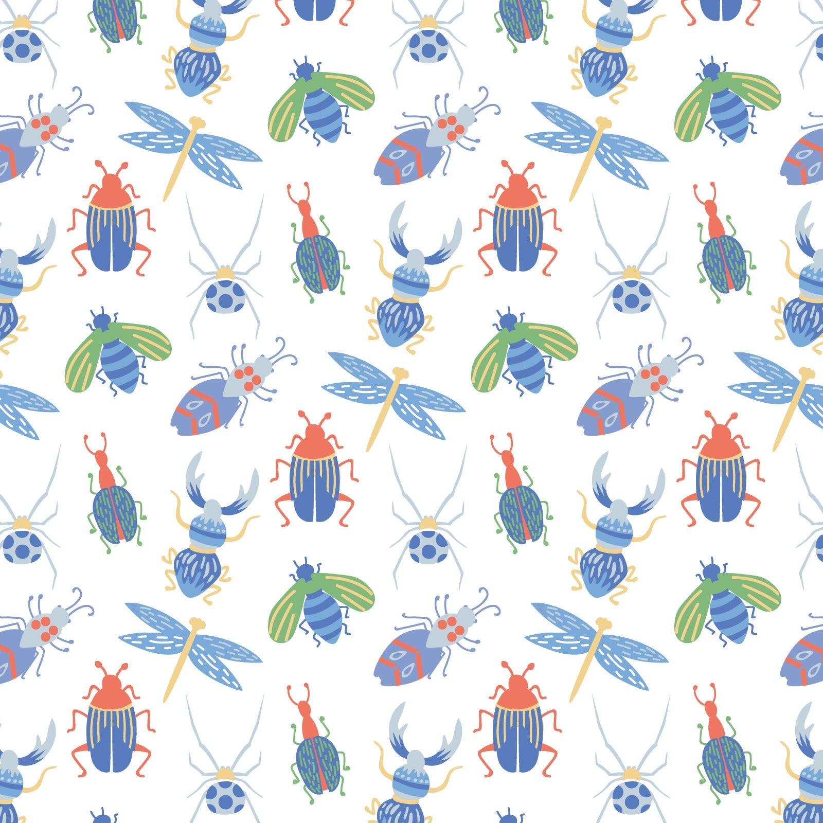 Parker Boys' Pima Cotton Zipper Pajama - Busy Bugs