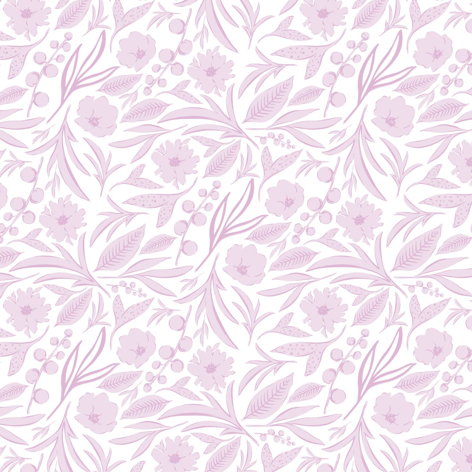 Lauren Girls' Pima Cotton Underwear Set - Pretty Pink Blooms/White
