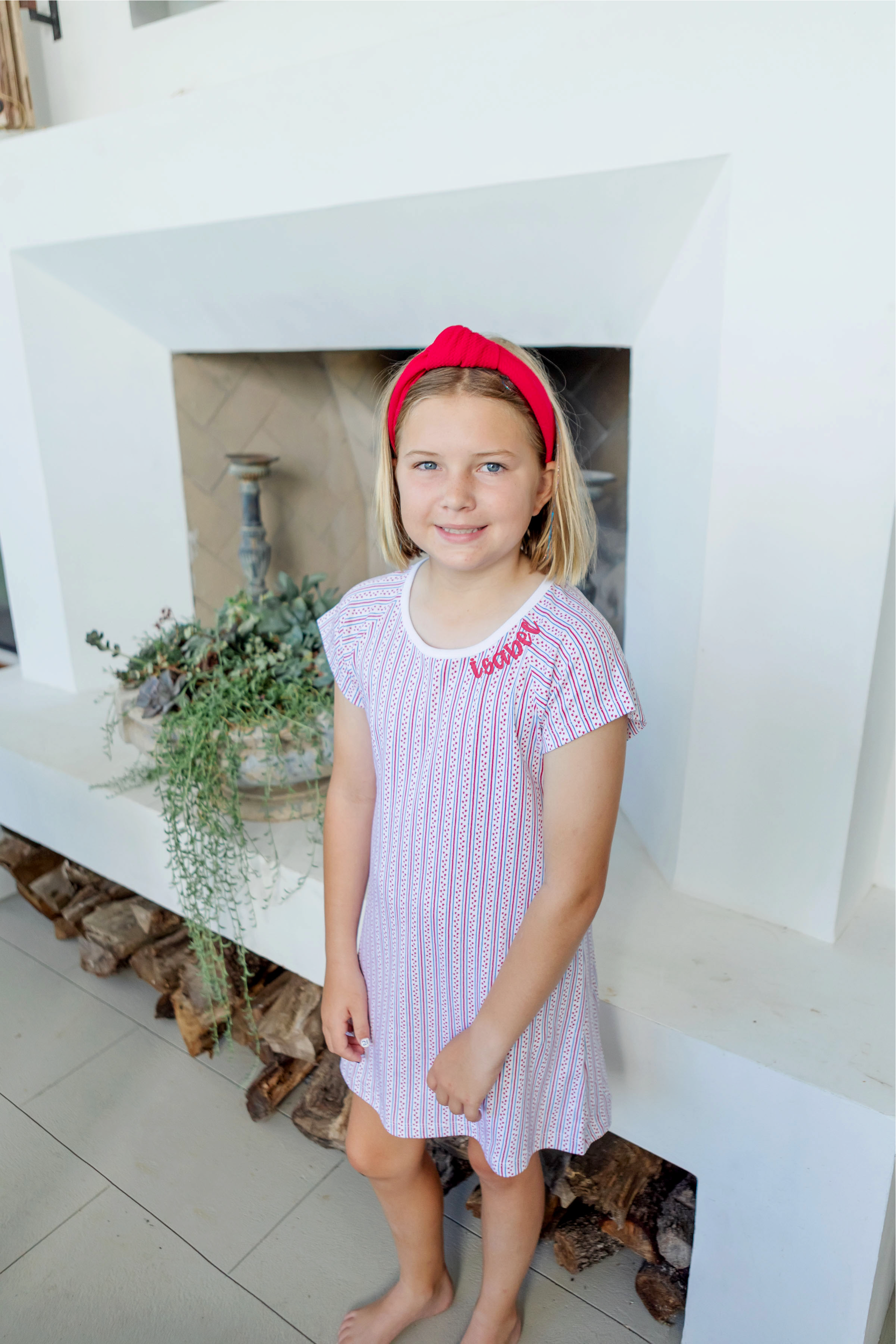 Sadie Girls' Pima Cotton Dress - Stars and Stripes