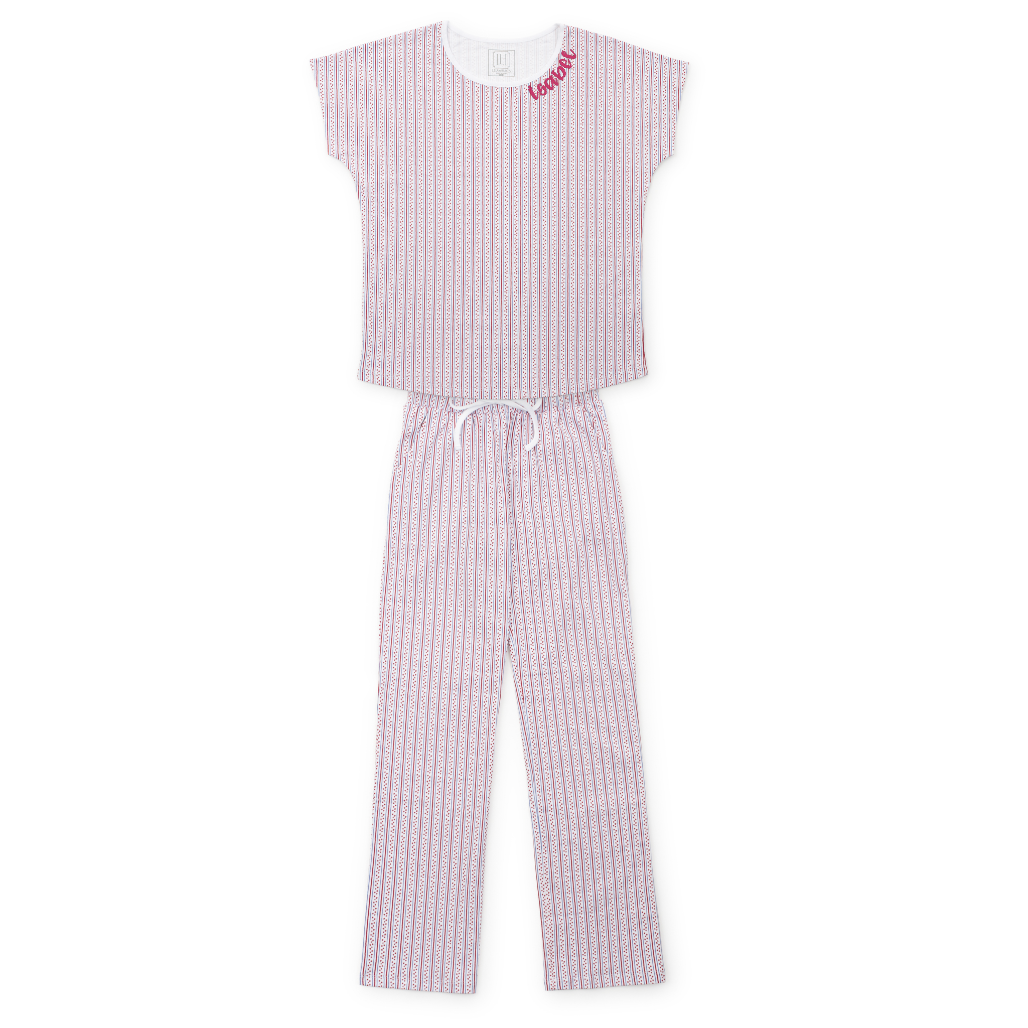 Marcia Women's Pima Cotton Pajama Pant Set - Stars and Stripes