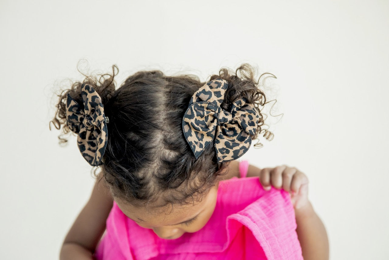 Leopard | Pigtail Set - Petite Party Bow