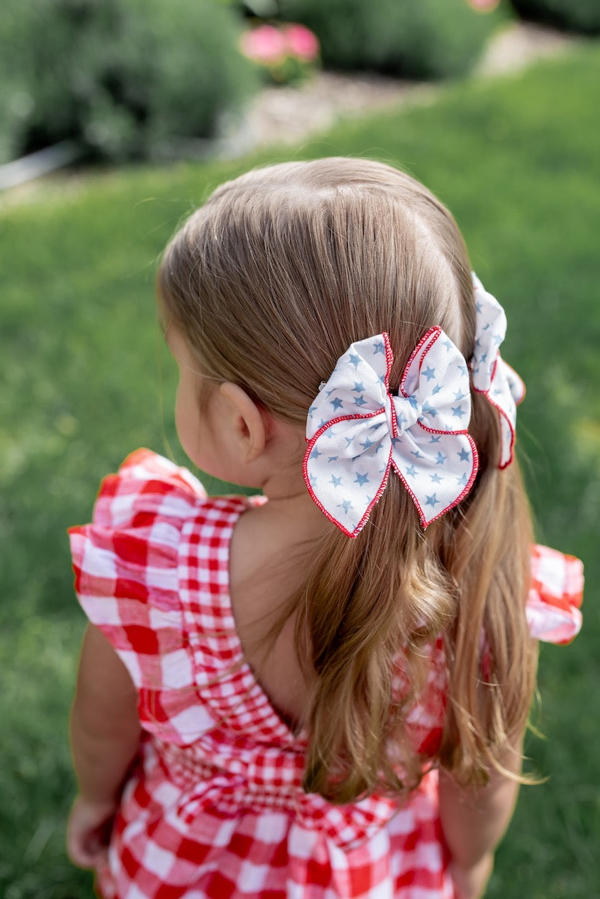 Star Spangled | Pigtail Set - Petite Party Bow