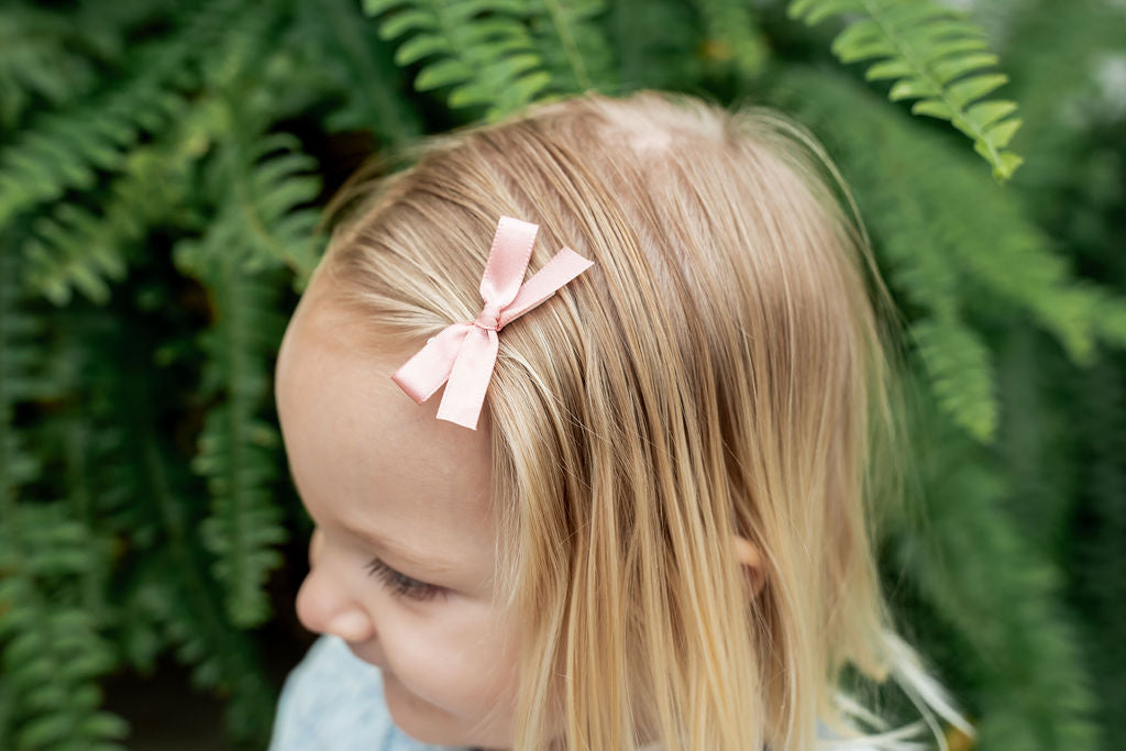 Dusty Rose | Mini Ribbon Bow Set