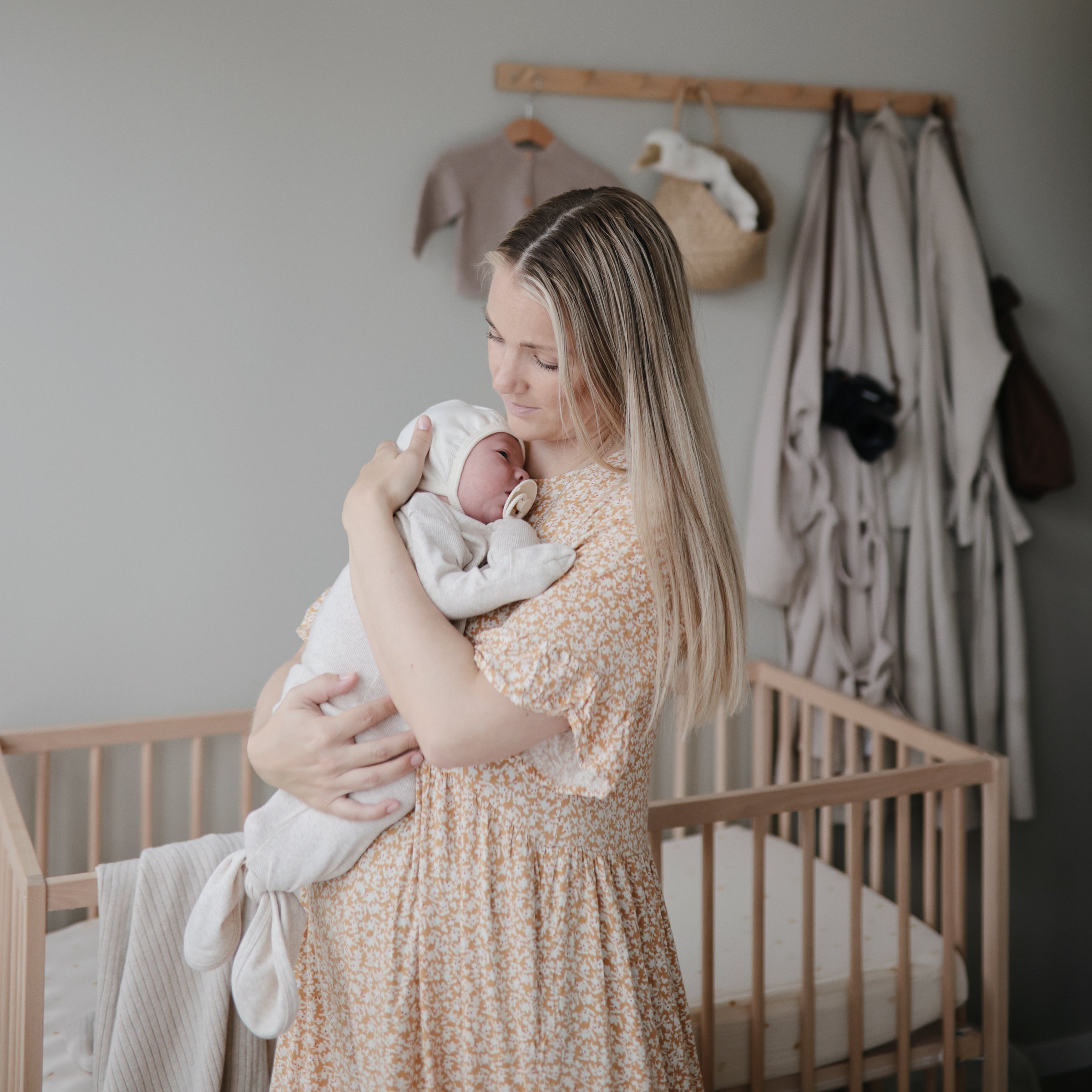 Ribbed Knotted Baby Gown