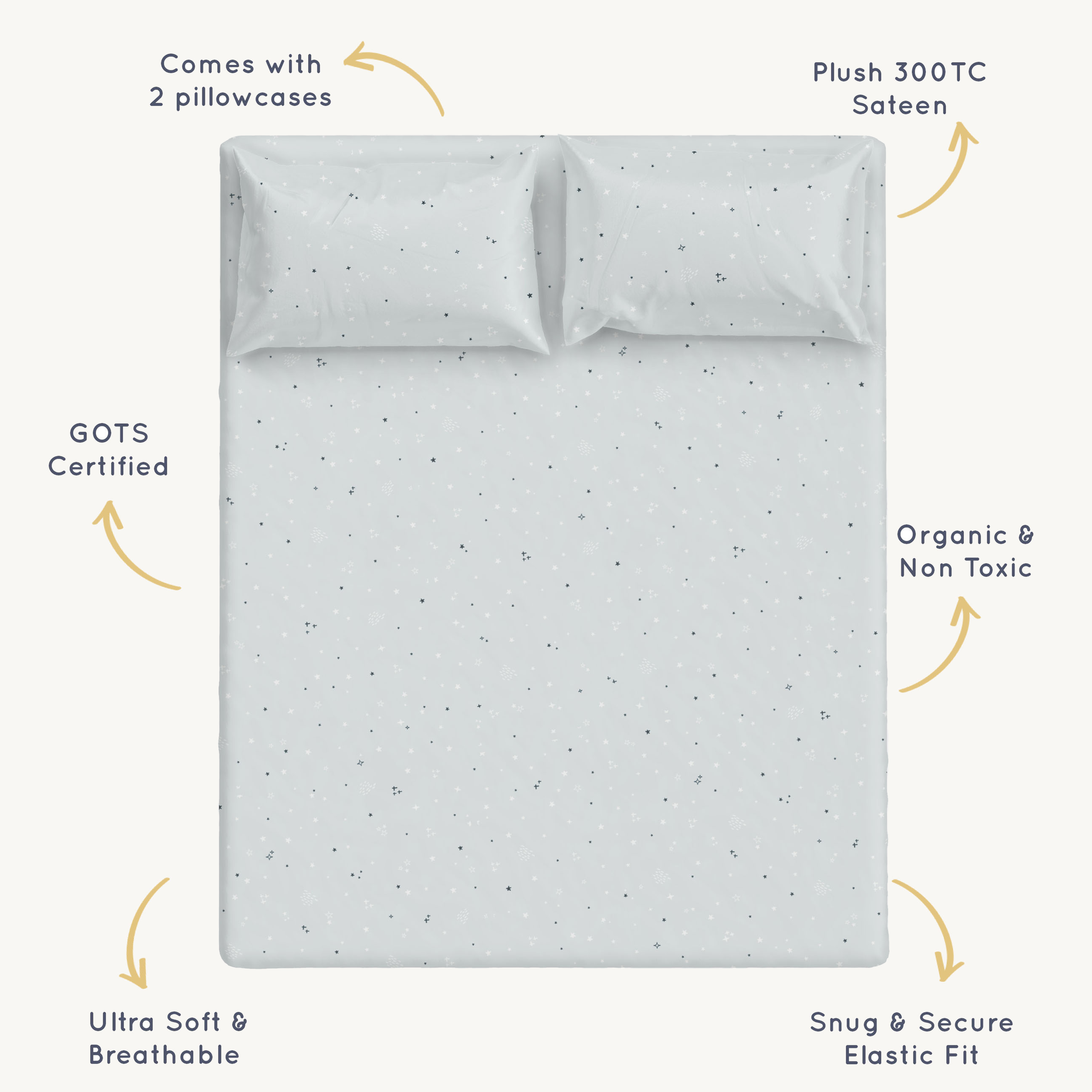 Organic Cotton Sheet Set - Milky Way