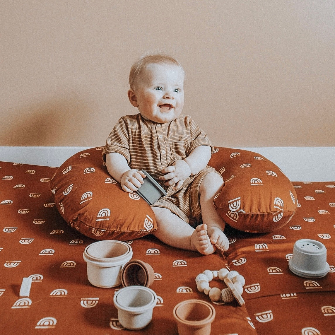 Rainbow Rust Organic Cotton Mat