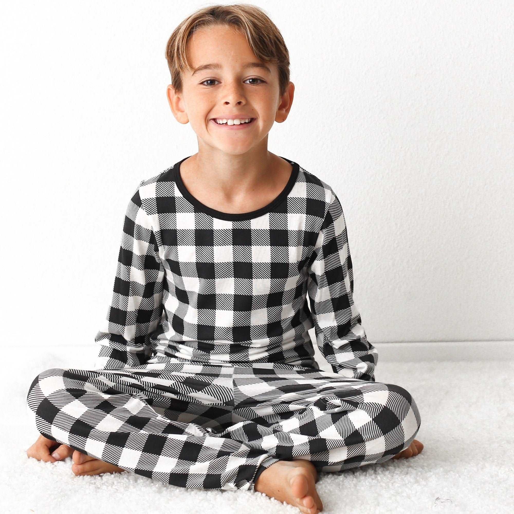 Black & White Plaid Pajama