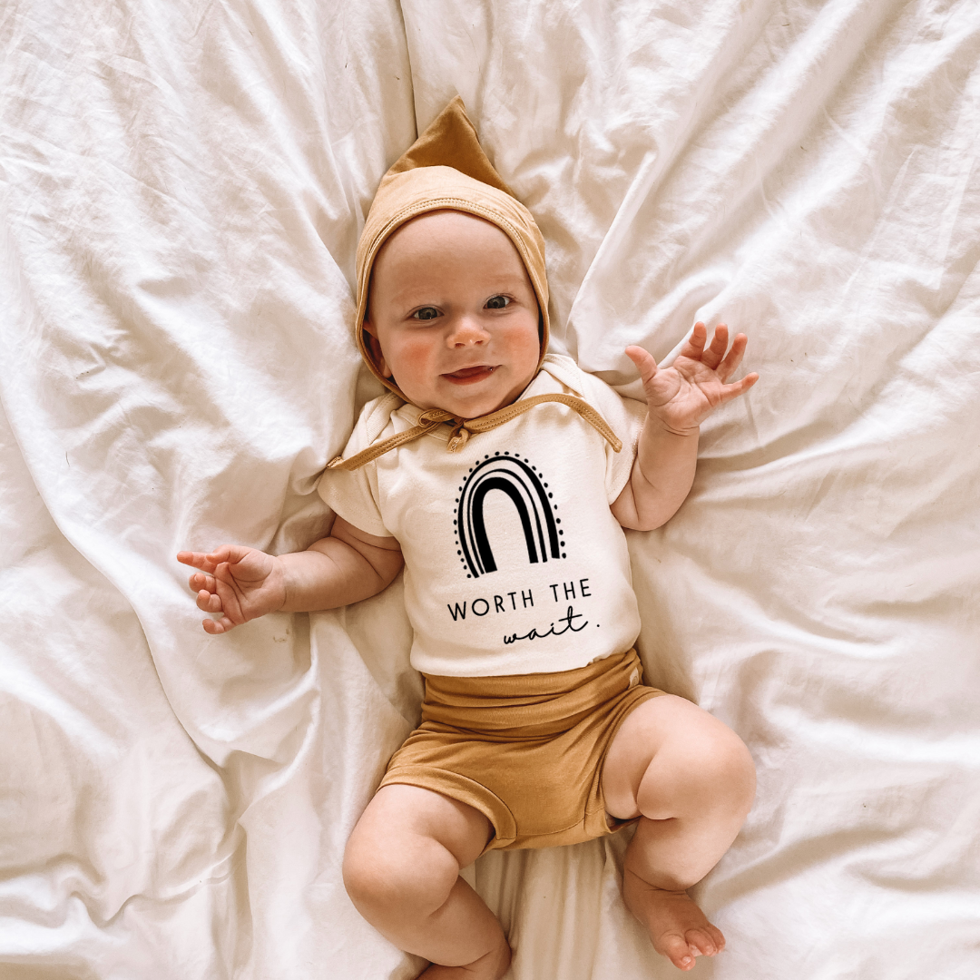 Worth the Wait Rainbow - Organic Cotton Bodysuit