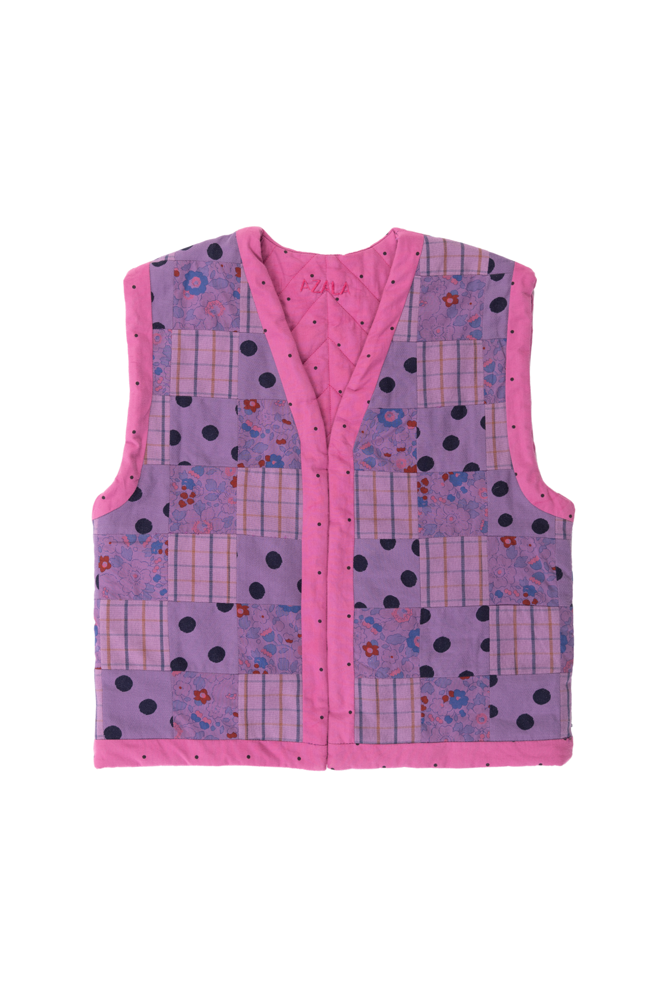 Sleeveless Kids Vest - Blueberry Patchwork