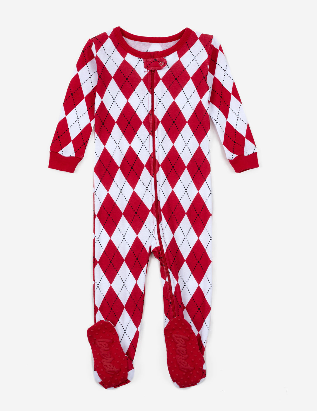 Baby Footed Argyle Print Pajamas