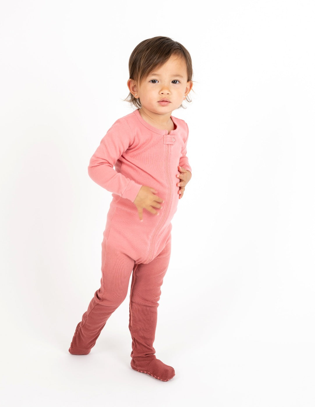 Baby Footed Ombré Dye Cotton Pajamas