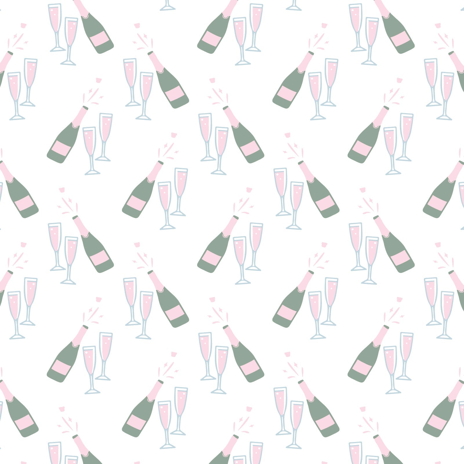 Sassy Women's Pima Cotton Spa Wrap - Cheers to Champagne