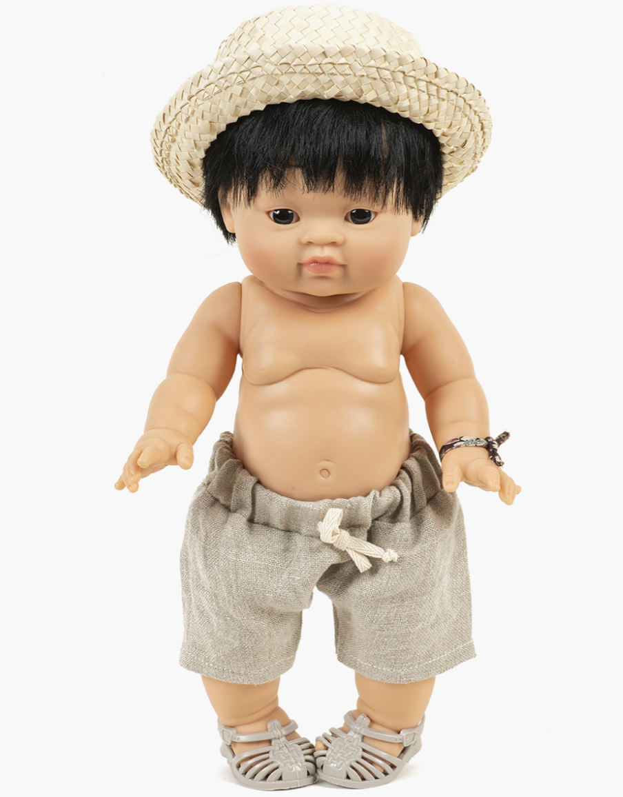 Straw Pablo Hat for dolls  - Minikane
