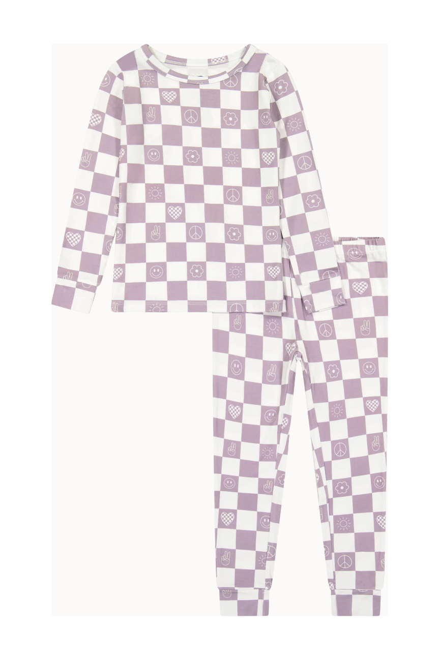 Pajama Set - Check It Out - Lavender