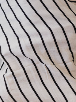 Grey & Black Stripe | Muslin Swaddle