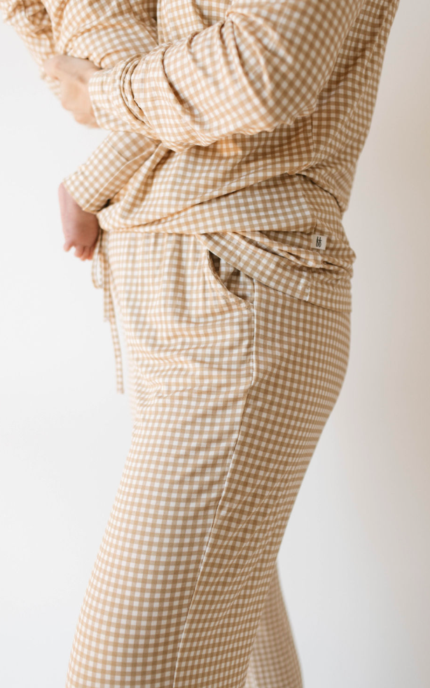 Women's Bamboo Pajamas | Golden Gingham