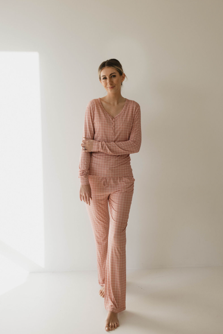 Cotton Candy Grid | Women's Bamboo Pajamas