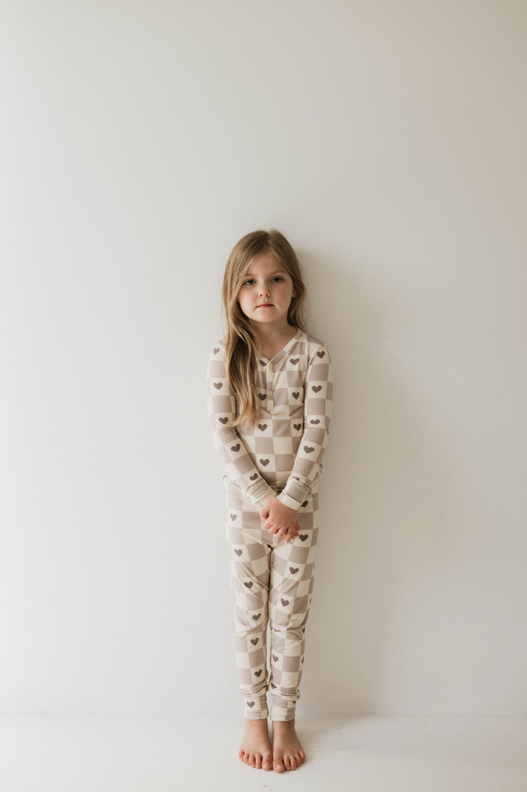 Two Piece Bamboo Pajamas | Check Your Heart