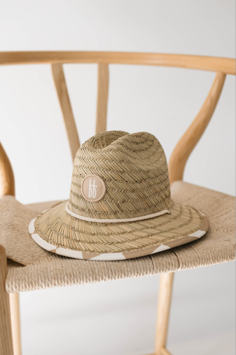 FF Straw Sun Hat | Gold Coast Wavy Checker – Why and Whale