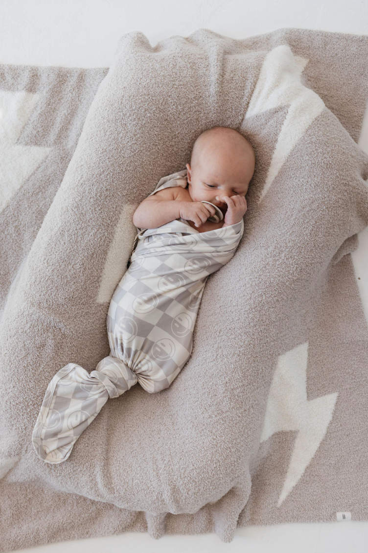 Infant Swaddle | Smile Checkerboard