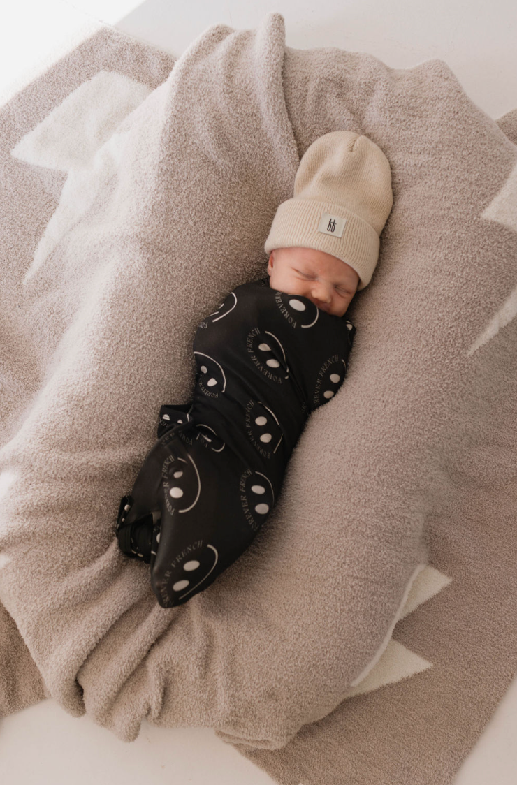 Infant Swaddle |  FF Smile Charcoal
