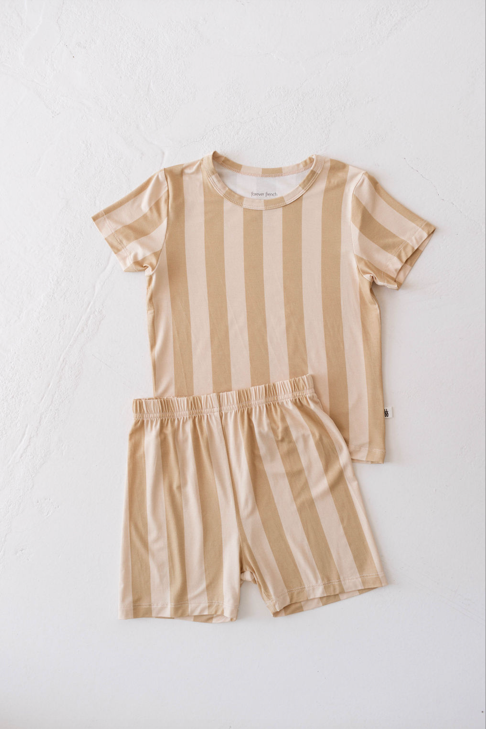 Bamboo Short Sets | Peach Stripe