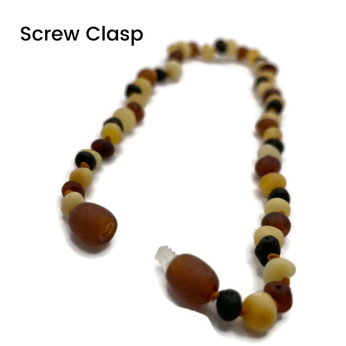 Fast RELIEF for Teething Baby NATURALLY 100% Baltic Amber Teething Necklace Raw Multi
