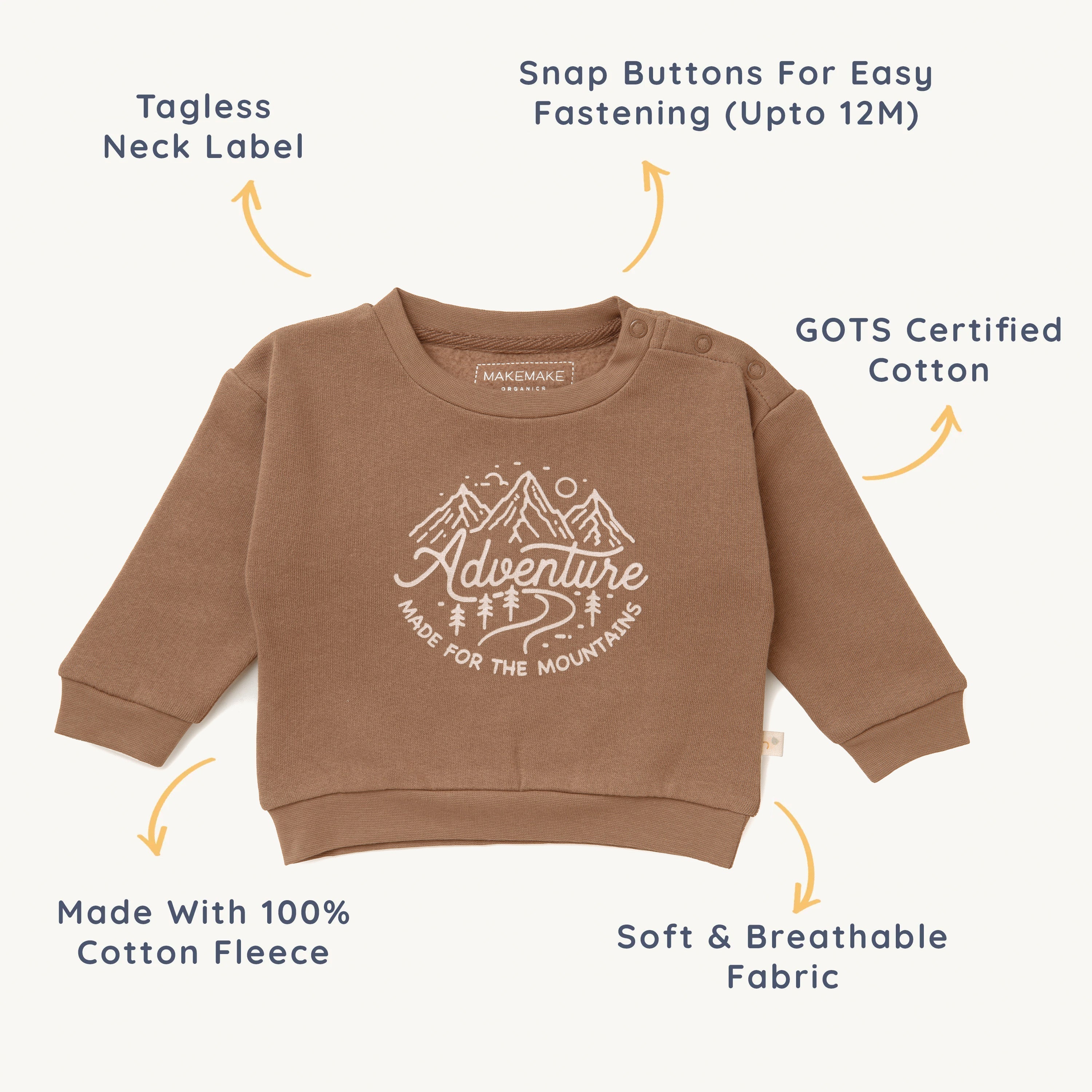 Organic Kids Sweatshirt - Adventure