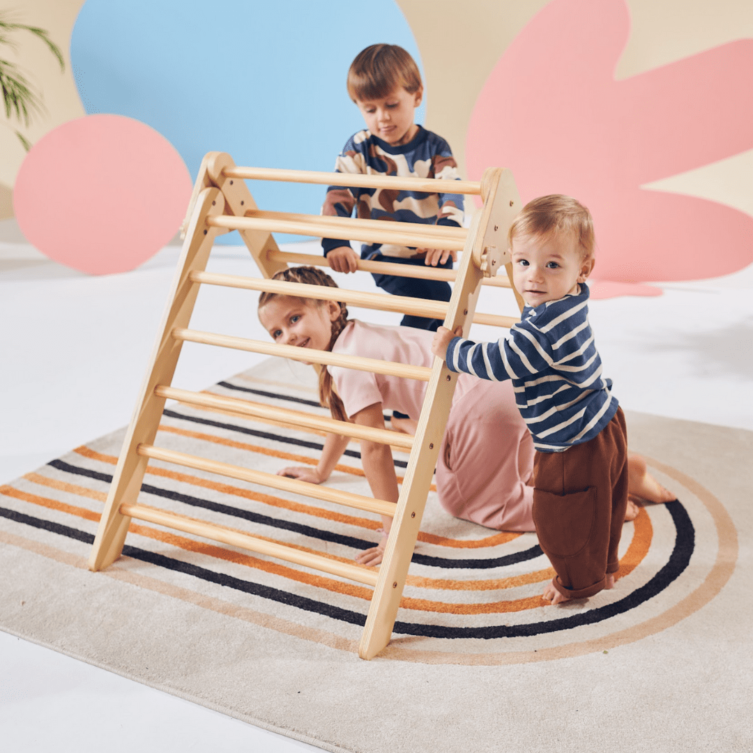 Pikler Triangle Kit 6 in 1 - Unique Patented Design, Inspired by Montessori