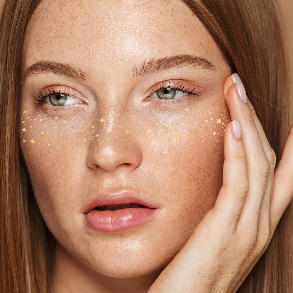 GALACTIC GOLD FACE FRECKLES Temporary Tattoos