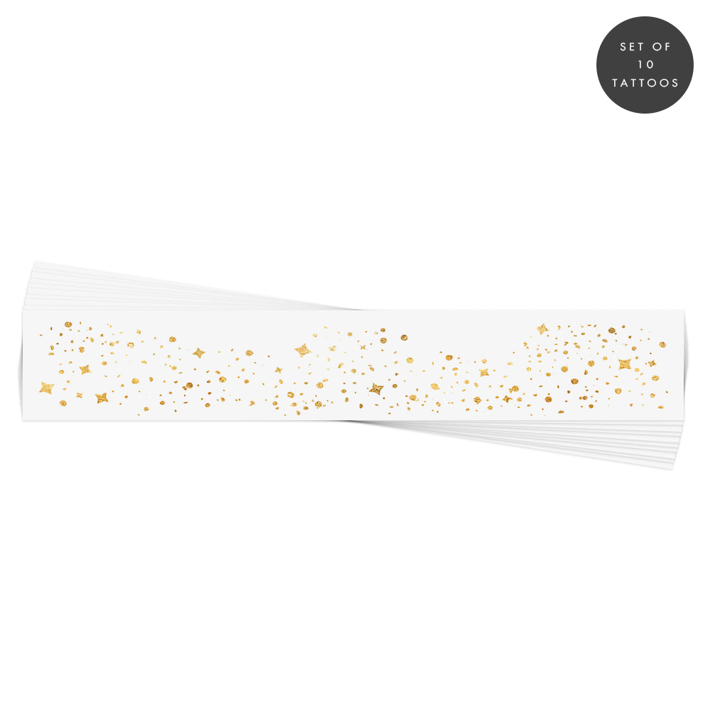 GALACTIC GOLD FACE FRECKLES Temporary Tattoos