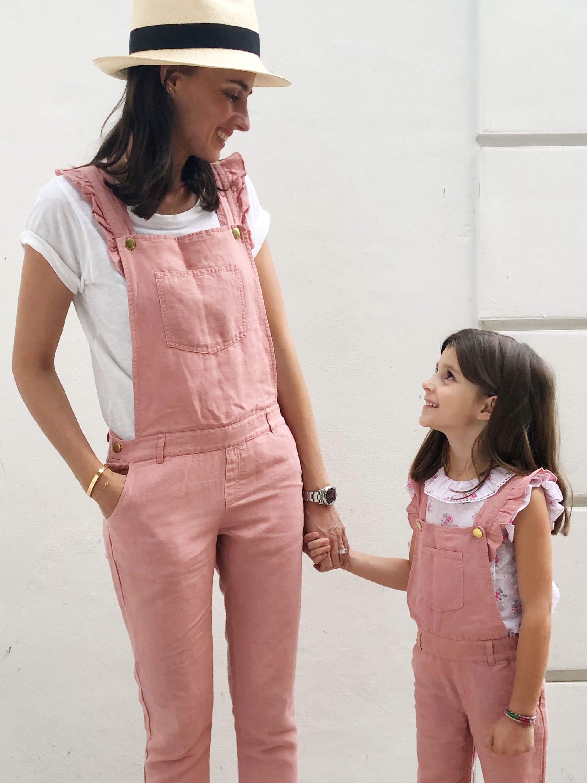 Georgette Pink Linen Overall - Sandy Pink