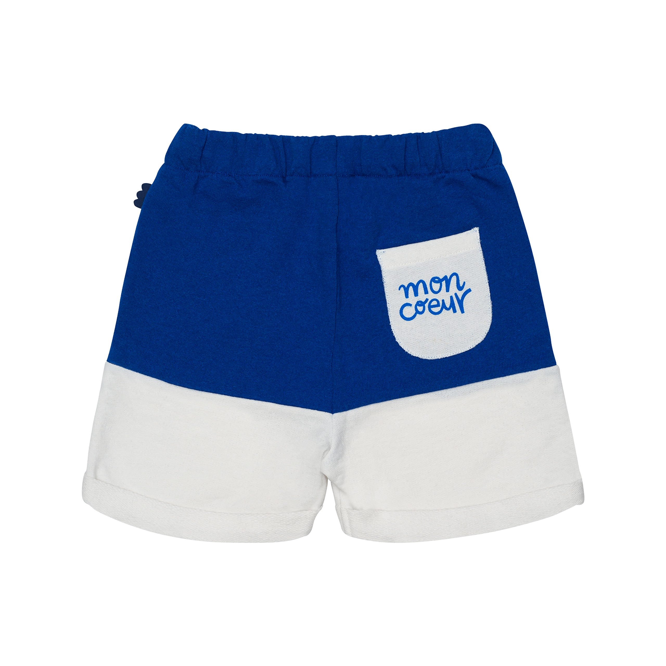 Bi-Color Shorts - Powder Blue & Natural