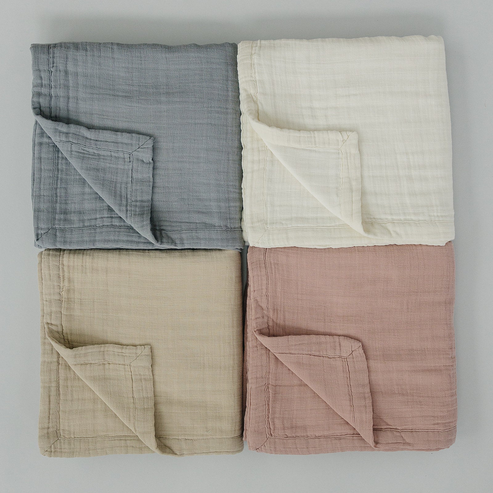 Dusty Blue Muslin Quilt