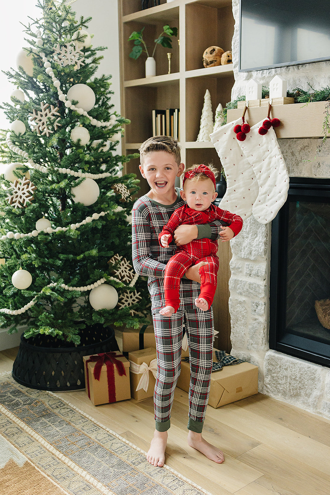 Green Plaid Bamboo Cozy Set