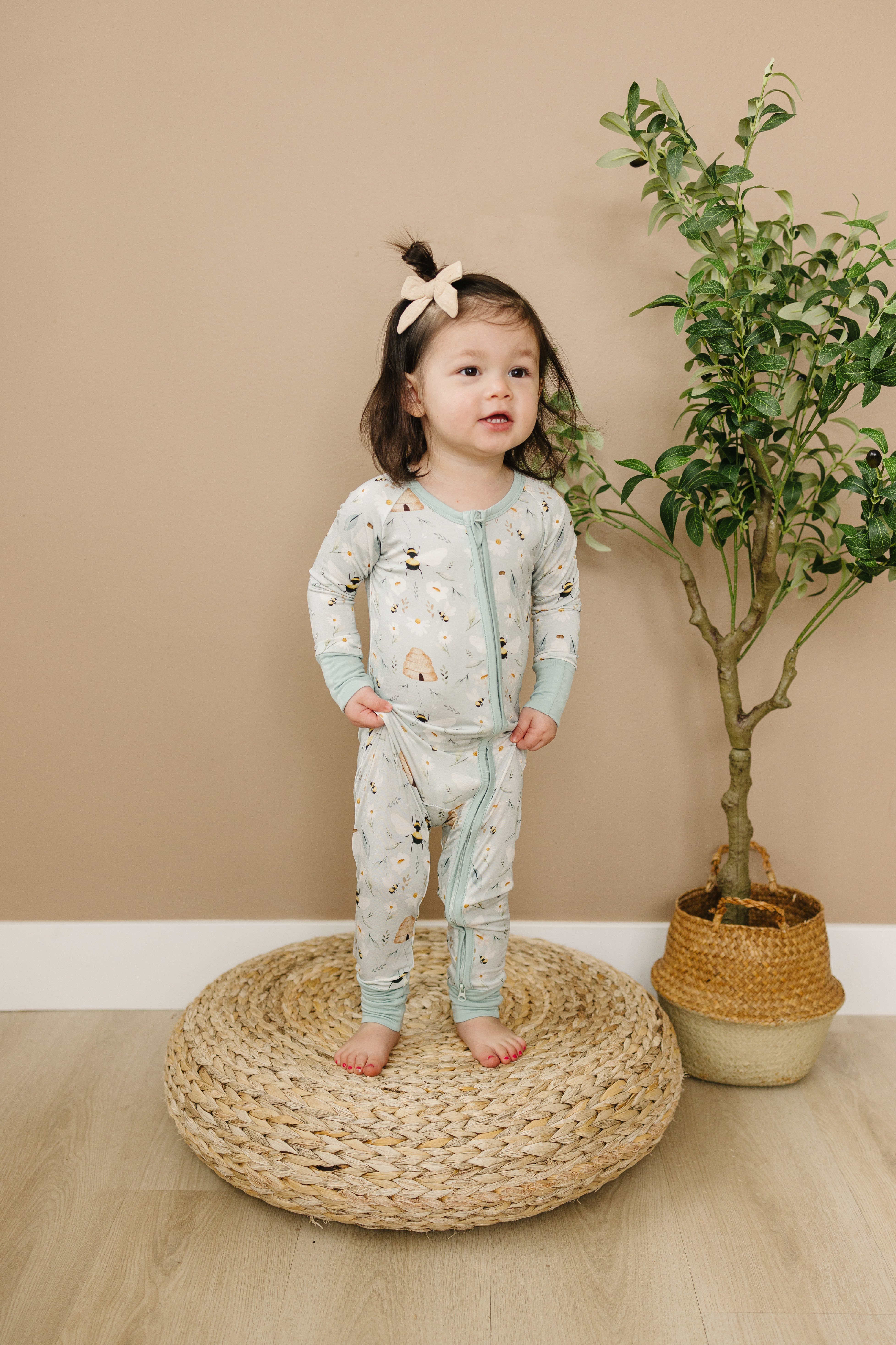 Sweet As Can Bee Bamboo Zippy Romper