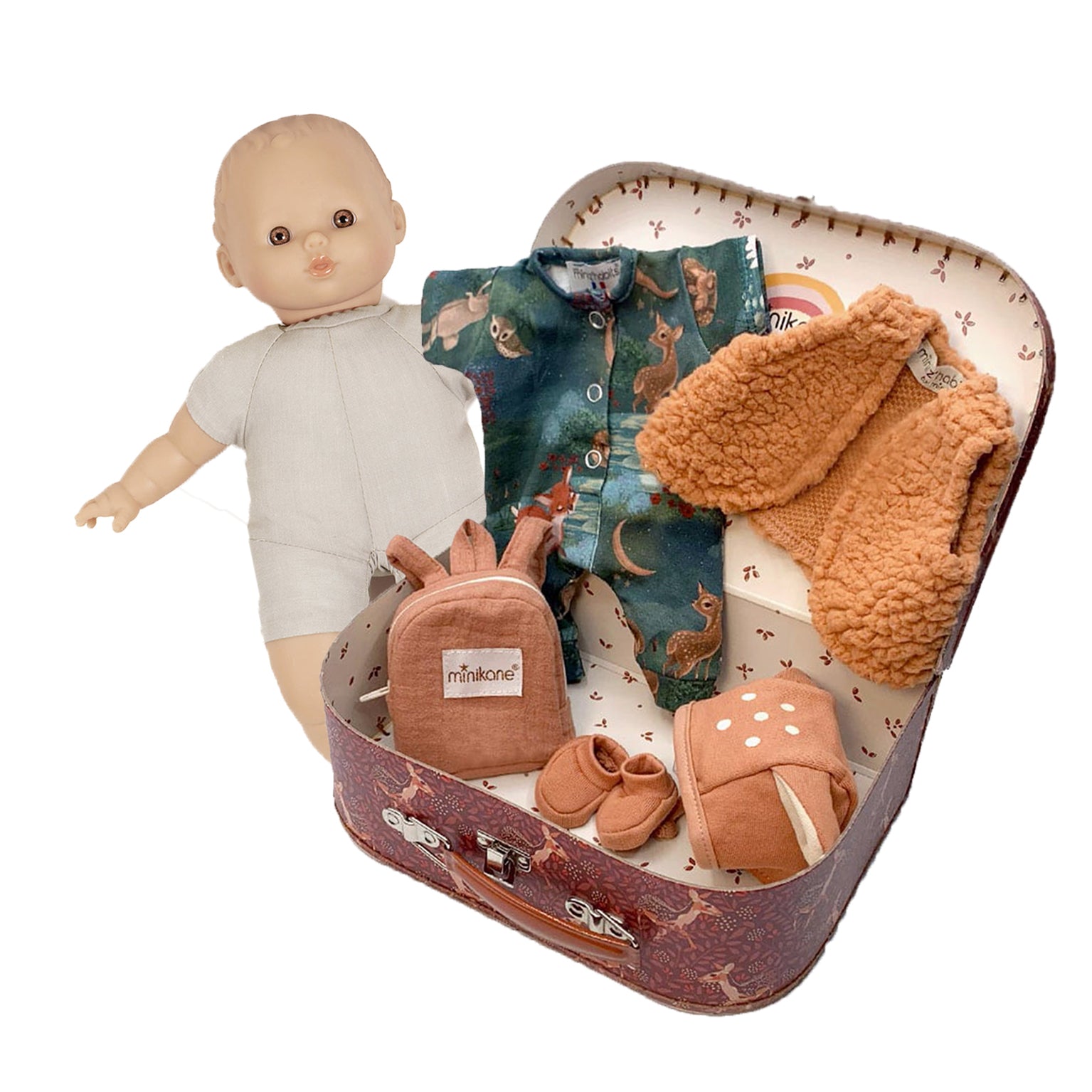 Woodland Suitcase Minikane Babies