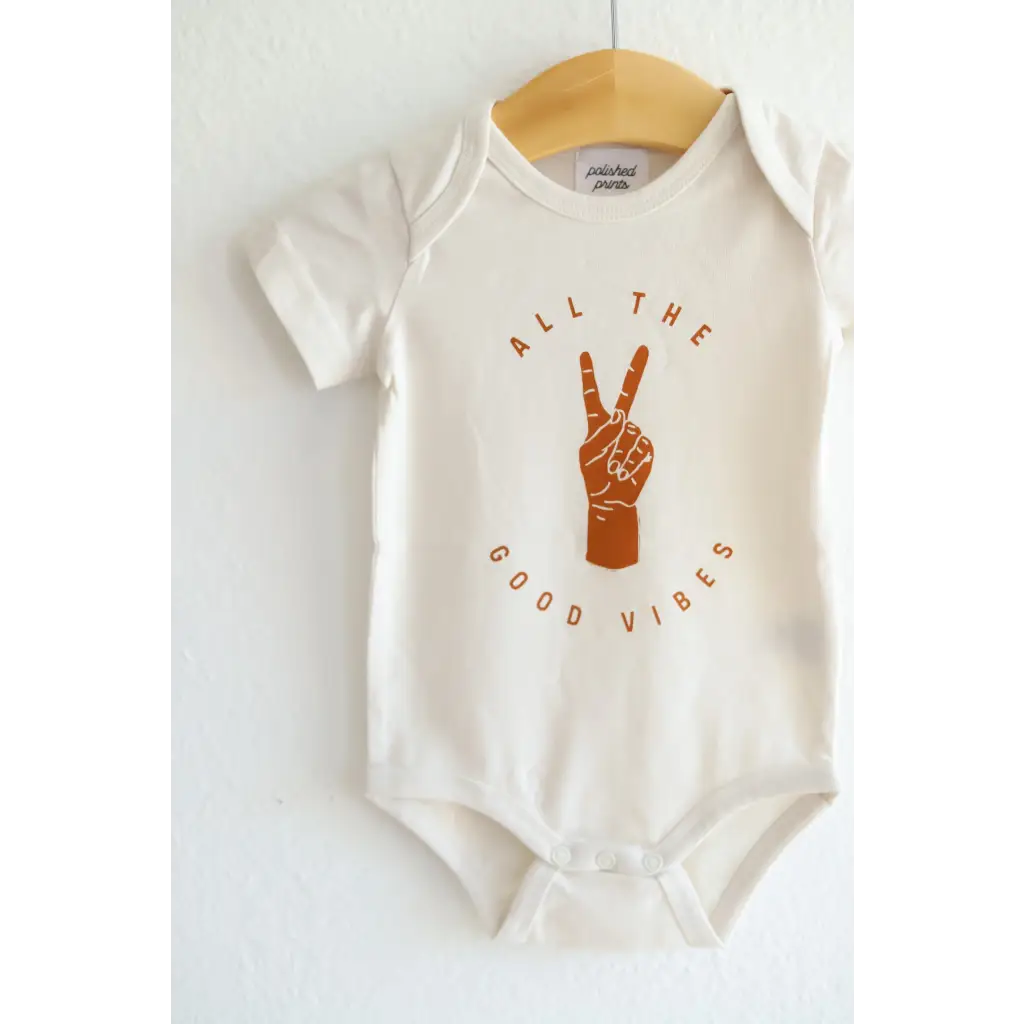 All The Good Vibes Organic Cotton Baby Bodysuit