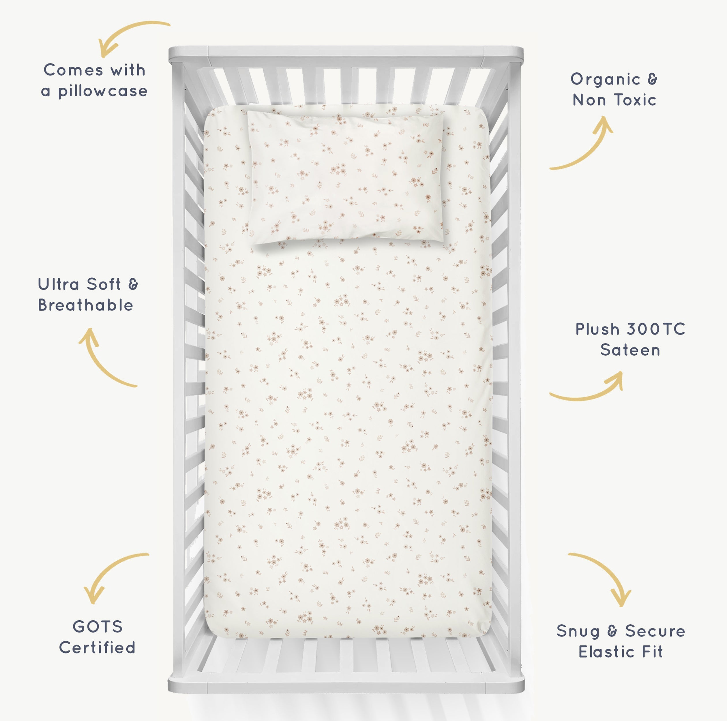 Organic Crib Sheet - Bloom