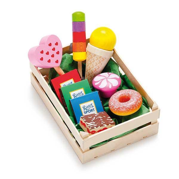 Assorted Sweets in Crate Pretend Food - Why and Whale