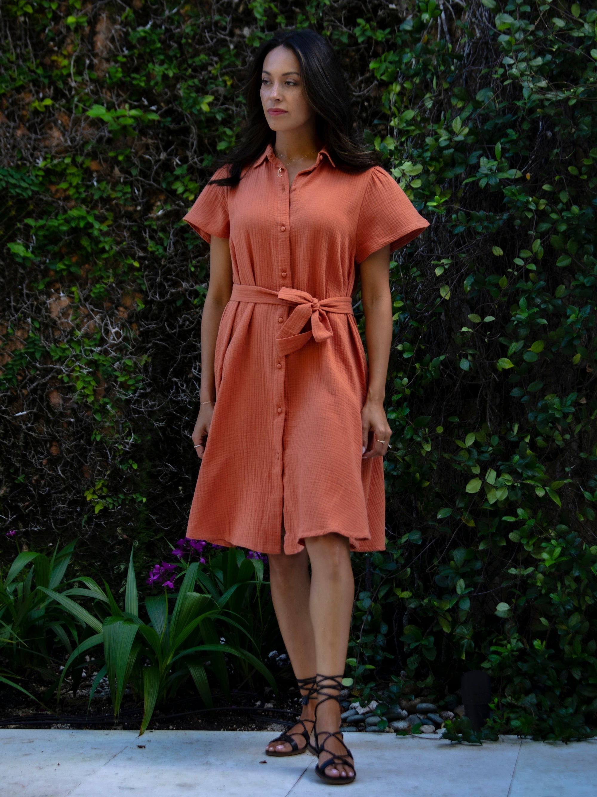 Magali Dress - Clay