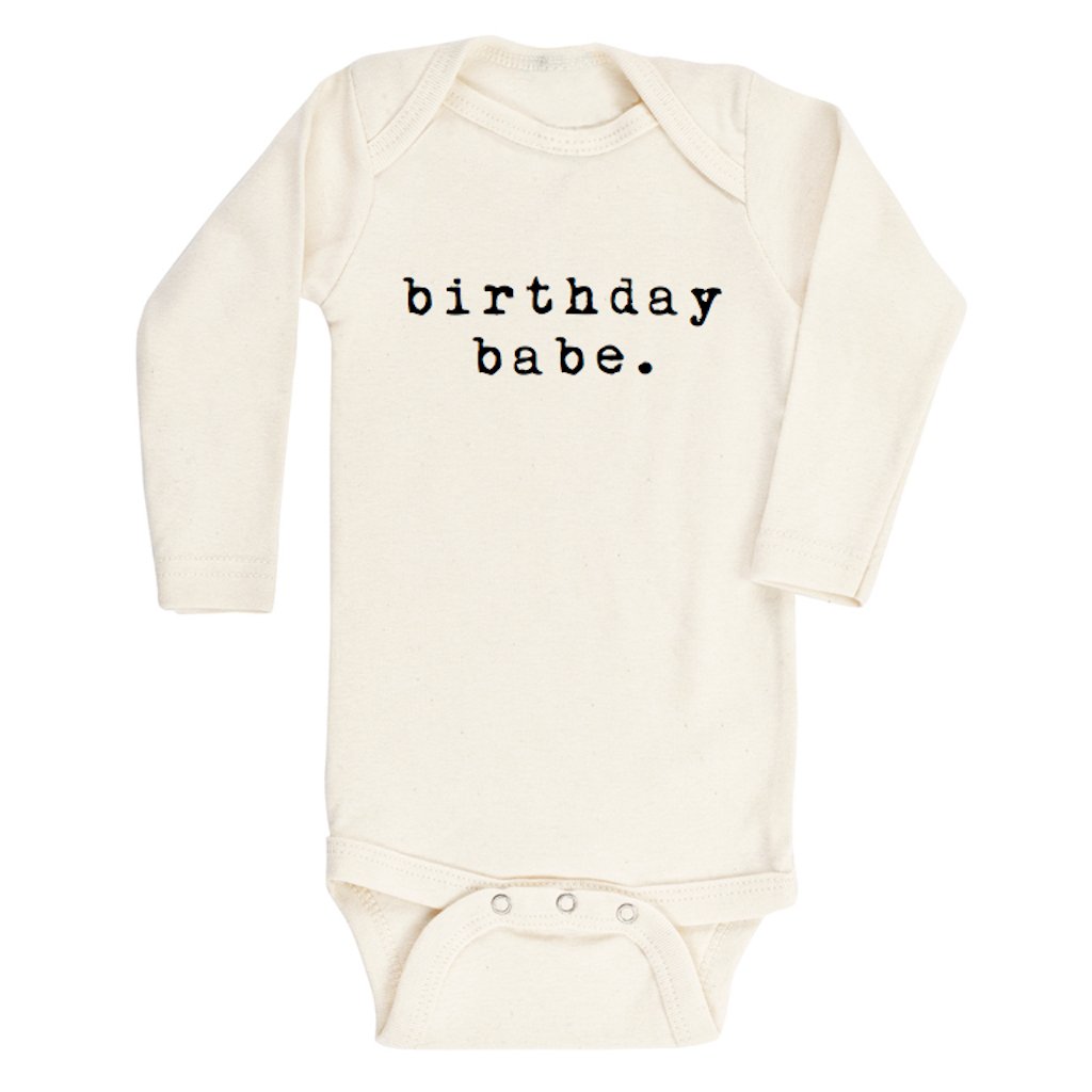 Baby Birthday Babe Graphic Long Sleeve Organic Bodysuit