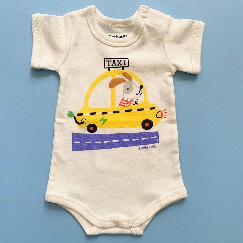 Organic Baby One-Piece - Taxi